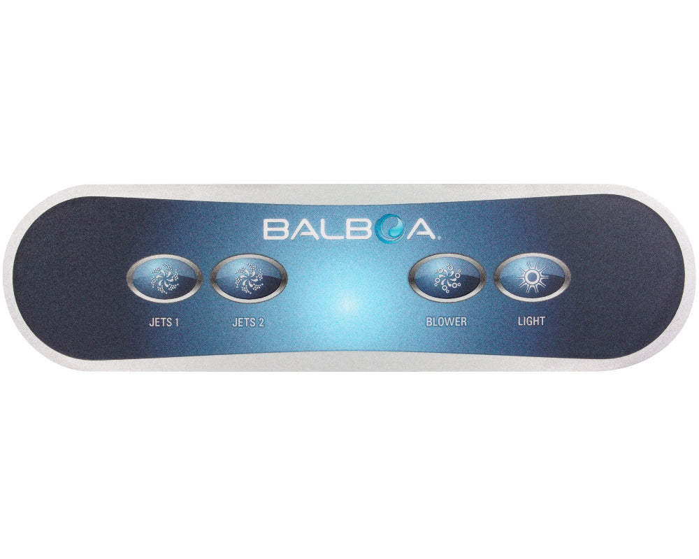 Balboa AX40 control panel sticker, 4 buttons