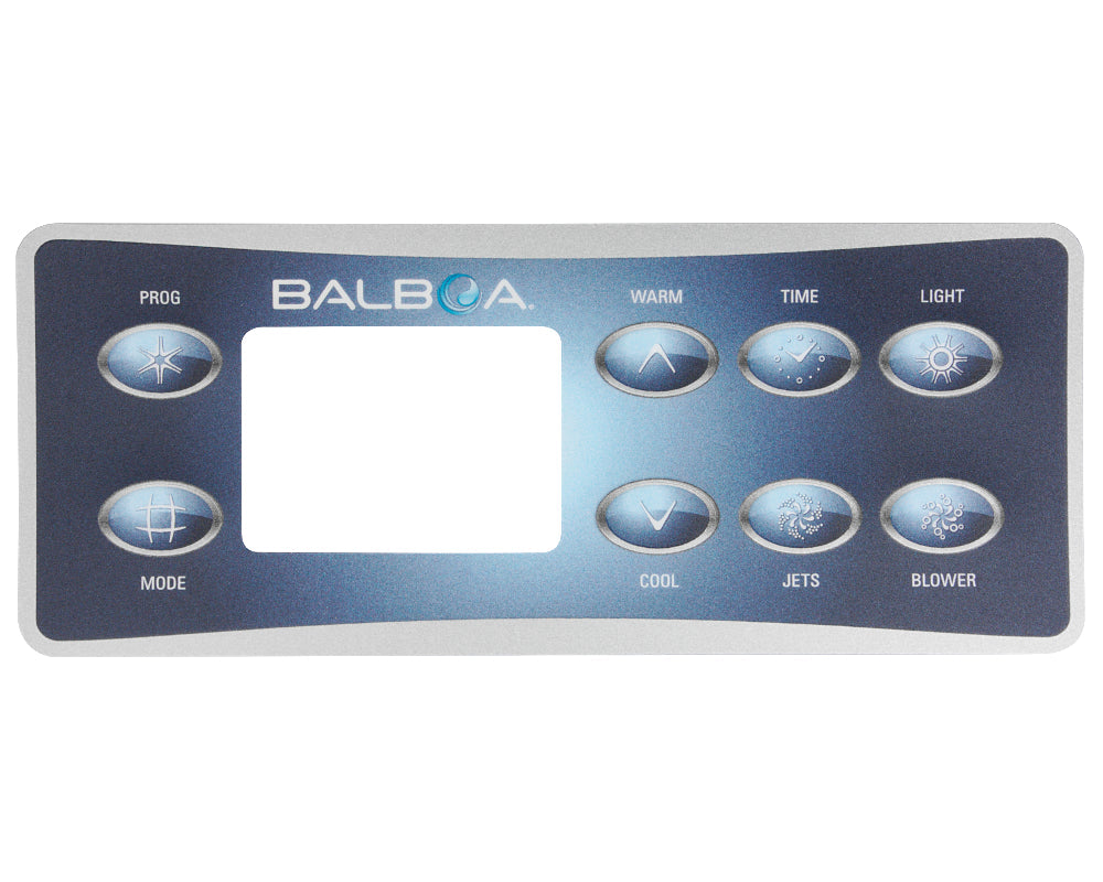 Balboa VL801D Deluxe control panel sticker, 8 buttons