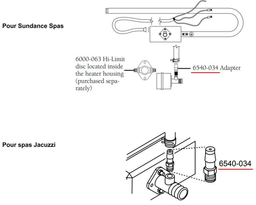 Sundance Spas/Jacuzzi heating adapter