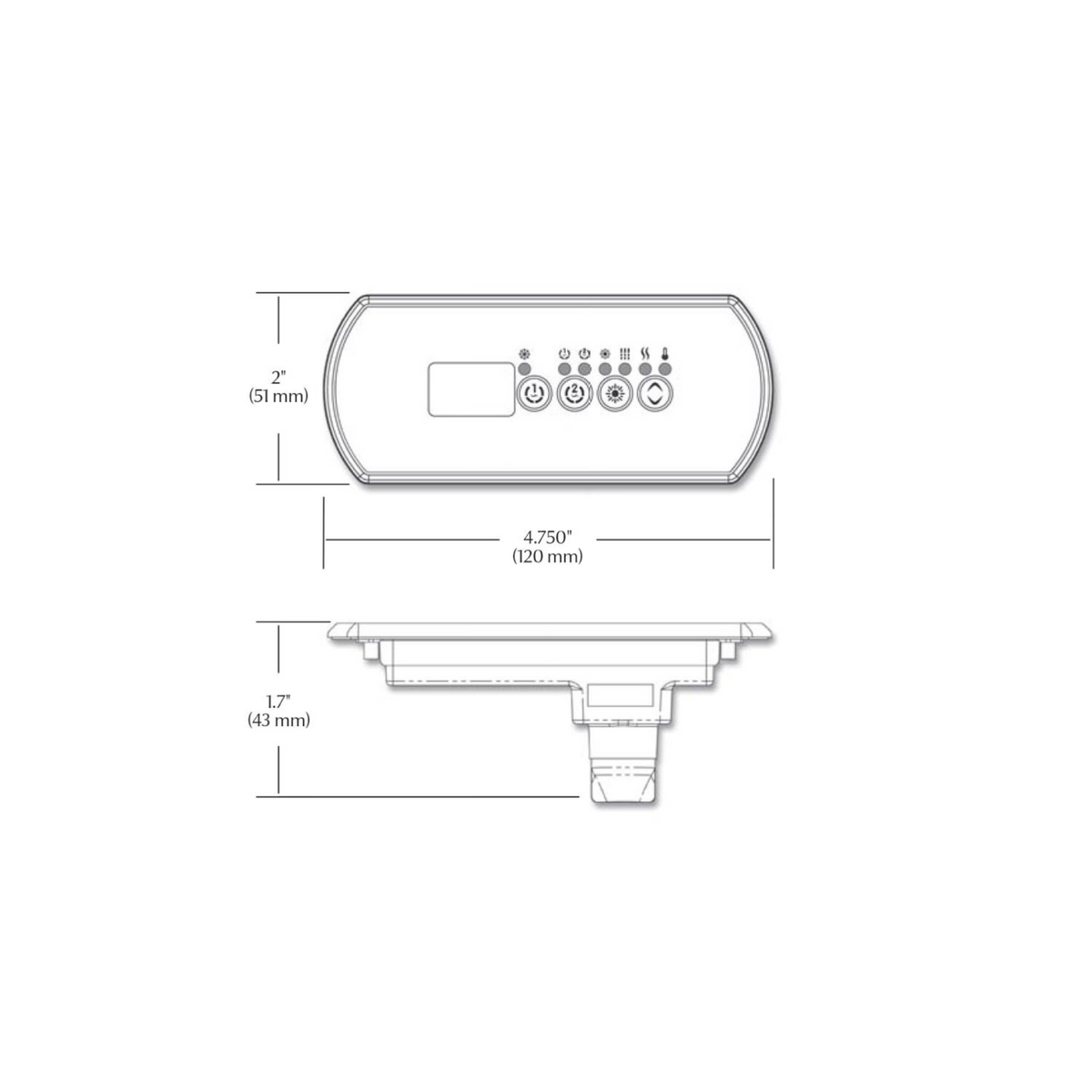 Gecko Display IN. K200 for 1 pump or 2 pump systems